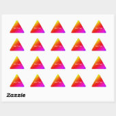 Sticker Triangulaire Diagonale arc-en-ciel rouge à vert (Feuille)