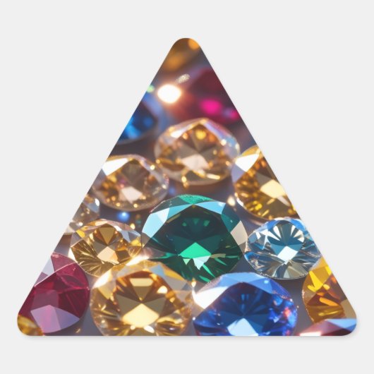 Sticker Triangulaire Diamants De Plusieurs Couleurs (Devant)