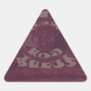 Sticker Triangulaire Dieu vous bénisse Giraffes Art Imprimer/Design