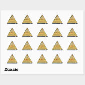 Sticker Triangulaire doge space taco meme (Feuille)