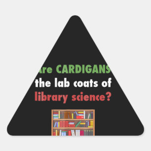 Sticker Triangulaire Don de chien Bibliothèque