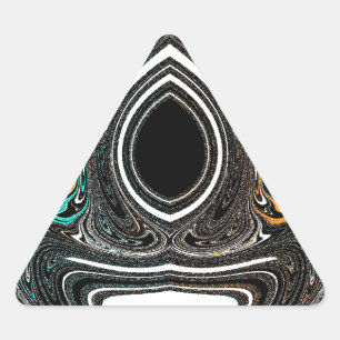 Sticker Triangulaire Doodle ethnique africain Zebra texturé Art Imprime