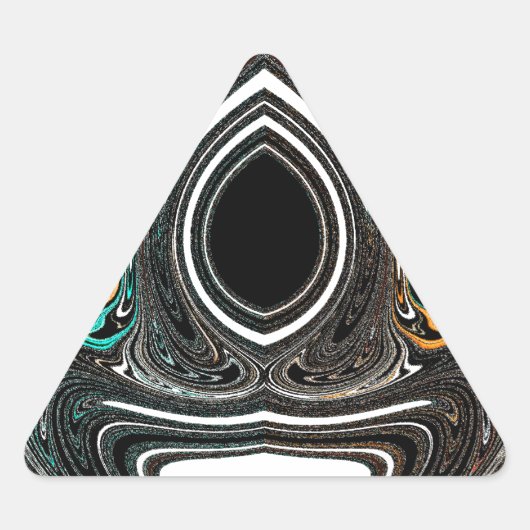 Sticker Triangulaire Doodle ethnique africain Zebra texturé Art Imprime (Devant)