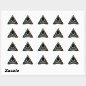 Sticker Triangulaire Doodle ethnique africain Zebra texturé Art Imprime (Feuille)