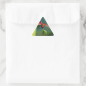 Sticker Triangulaire Dragonfly frontale rouge et noire (Sac)