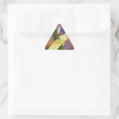 Sticker Triangulaire Dragonfly sur la feuille de pluie (Sac)