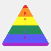 Sticker Triangulaire Drapeau arc-en-ciel LGBT Pride (Devant)