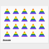 Sticker Triangulaire Drapeau arc-en-ciel LGBT Pride (Feuille)