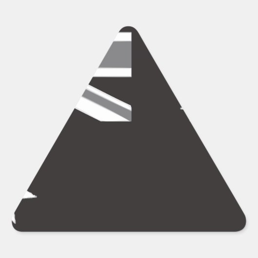 Sticker Triangulaire Drapeau australien noir et blanc (Devant)