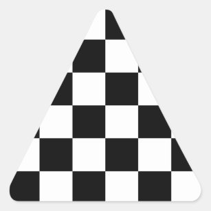 Sticker Triangulaire Drapeau Checkered emballant l'échiquier de