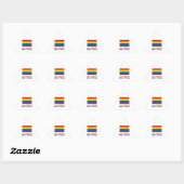 Sticker Triangulaire Drapeau de la fierté gay & mots (Feuille)
