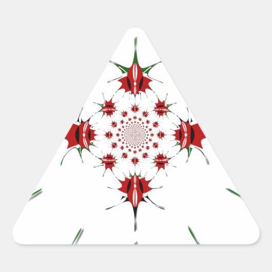 Sticker Triangulaire Drapeau de la République du Kenya du Bouclier Kale (Devant)