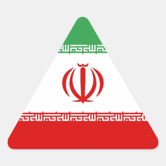 Sticker Triangulaire Drapeau de l'Iran (Devant)