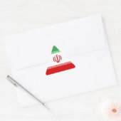 Sticker Triangulaire Drapeau de l'Iran (Enveloppe)
