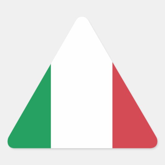 Sticker Triangulaire Drapeau de l'Italie (Devant)