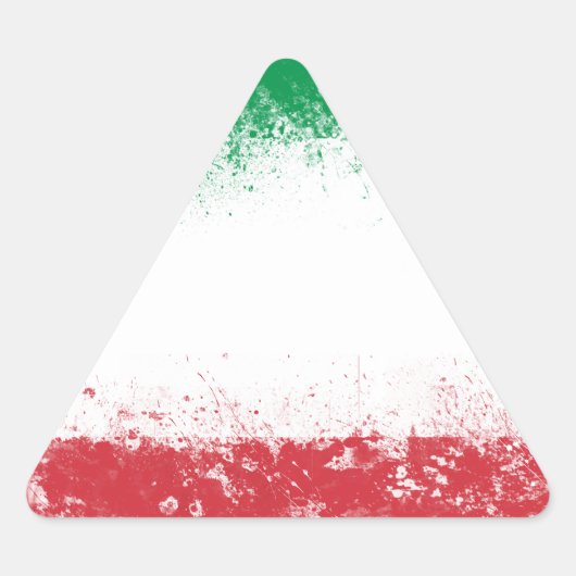 Sticker Triangulaire Drapeau de l'Italie (Devant)