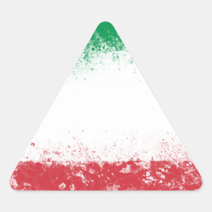 Sticker Triangulaire Drapeau de l'Italie