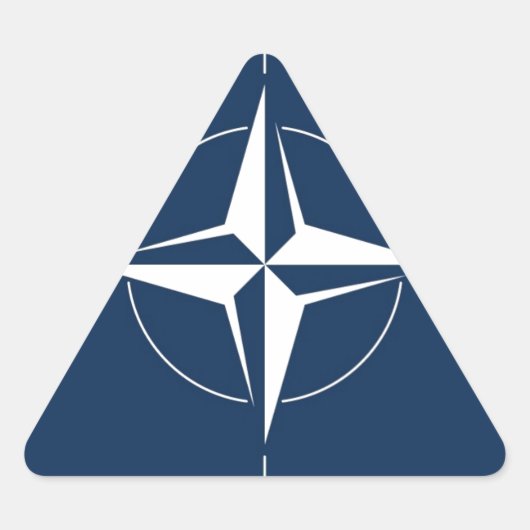 Sticker Triangulaire Drapeau de l'Otan (Devant)