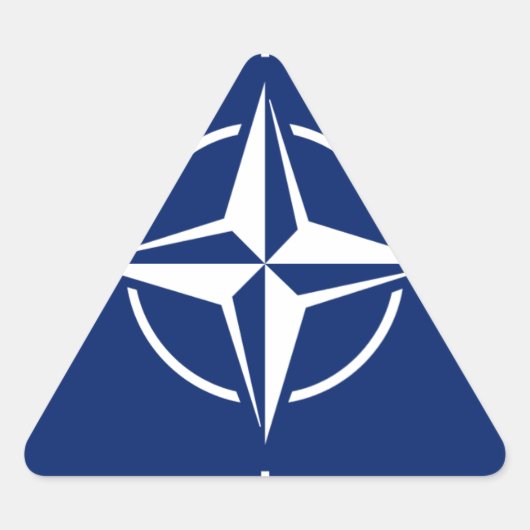 Sticker Triangulaire Drapeau de l'Otan (Devant)