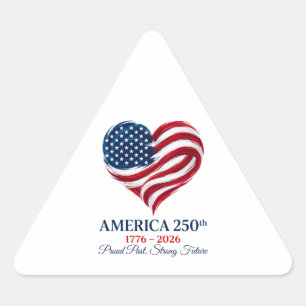 Sticker Triangulaire Drapeau du 250e anniversaire de l'Amérique Autocol