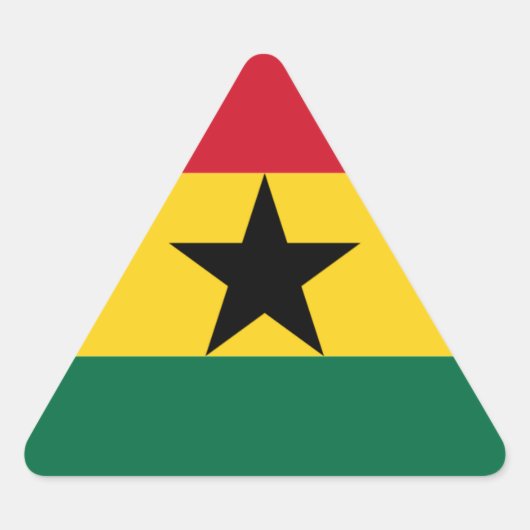 Sticker Triangulaire Drapeau du Ghana (Devant)