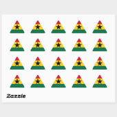Sticker Triangulaire Drapeau du Ghana (Feuille)