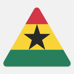 Sticker Triangulaire Drapeau du Ghana