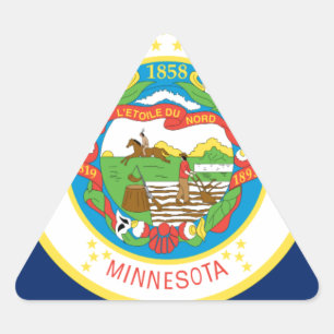 Sticker Triangulaire Drapeau Du Minnesota