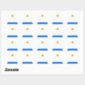 Sticker Triangulaire Drapeau du prince (Feuille)