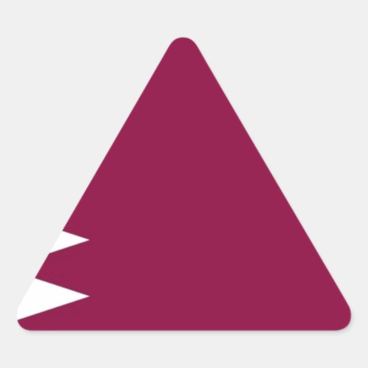 Sticker Triangulaire Drapeau du Qatar (Devant)