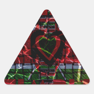 Sticker Triangulaire Drapeau fissuré : Faites simple - Résilience kenya