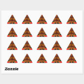 Sticker Triangulaire Drapeau Kenya d'inspiration africaine - Art Abstra (Feuille)
