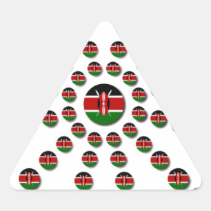 Sticker Triangulaire Drapeau kenyan circulaire magnifique : un design r