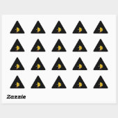 Sticker Triangulaire Drôle Citrouille Halloween Taco (Feuille)