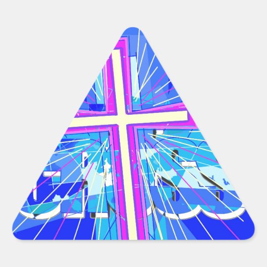 Sticker Triangulaire du bleu... (Devant)