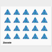 Sticker Triangulaire Electrique Neon Aqua Bleu Turquoise Lightning (Feuille)
