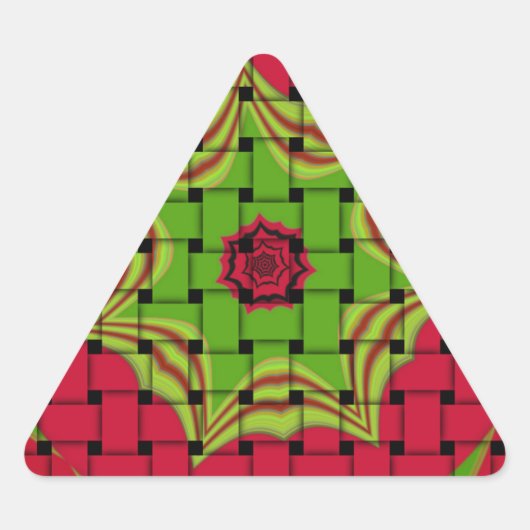 Sticker Triangulaire Elégant Africain Lovely Tissé motif d'impression v (Devant)