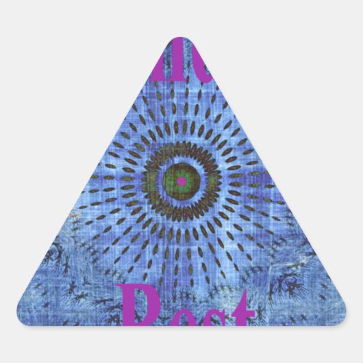 Sticker Triangulaire Elégant bleu denim motif vectoriel impression art (Devant)