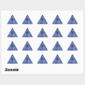 Sticker Triangulaire Elégant bleu denim motif vectoriel impression art (Feuille)
