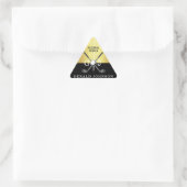 Sticker Triangulaire Élégant minimaliste Golf Monogramme Conception (Sac)
