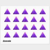 Sticker Triangulaire Elegant Purple Raspberry Floral (Feuille)