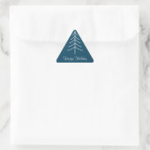Sticker Triangulaire Élégant Simple Marine Blue Pine Tree Business (Sac)