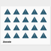 Sticker Triangulaire Élégant Simple Marine Blue Pine Tree Business (Feuille)
