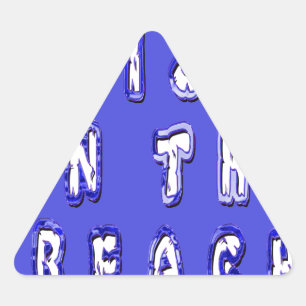 Sticker Triangulaire Élevé sur la plage : Serene Beach Life Memories