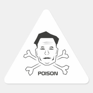 Sticker Triangulaire Elon Poison, Anti Elon Musk