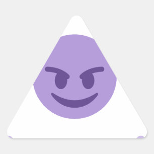 Sticker Triangulaire emoji diable