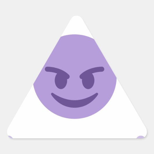 Sticker Triangulaire emoji diable (Devant)