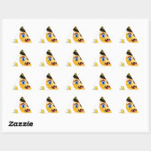 Sticker Triangulaire emoji pirate (Feuille)