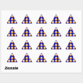 Sticker Triangulaire emojis bleu foncé (Feuille)