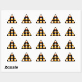 Sticker Triangulaire emojis noir (Feuille)